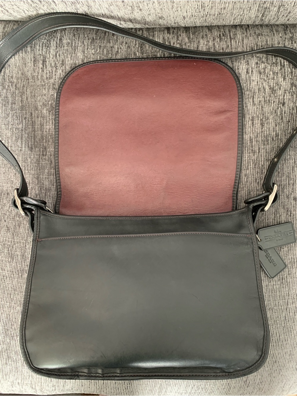 Limited Edition 75th Anniversary Saddle Bag | Black & Burgundy #38247 - Picture 6 of 16